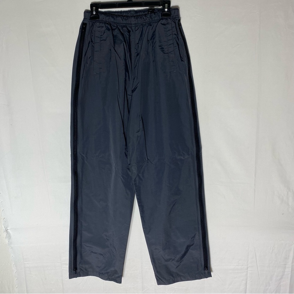 Sportek Grey Rip Stop Zip Sides Weather Resistant Track Pants M